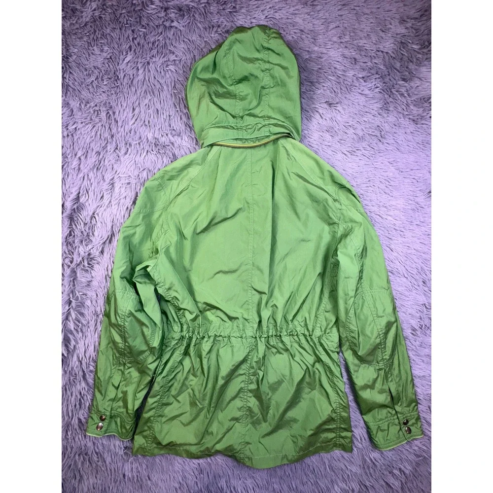 Coach Rain Coat Women's M Green Hooded Utility Jacket Slimming Luxury‎ Military